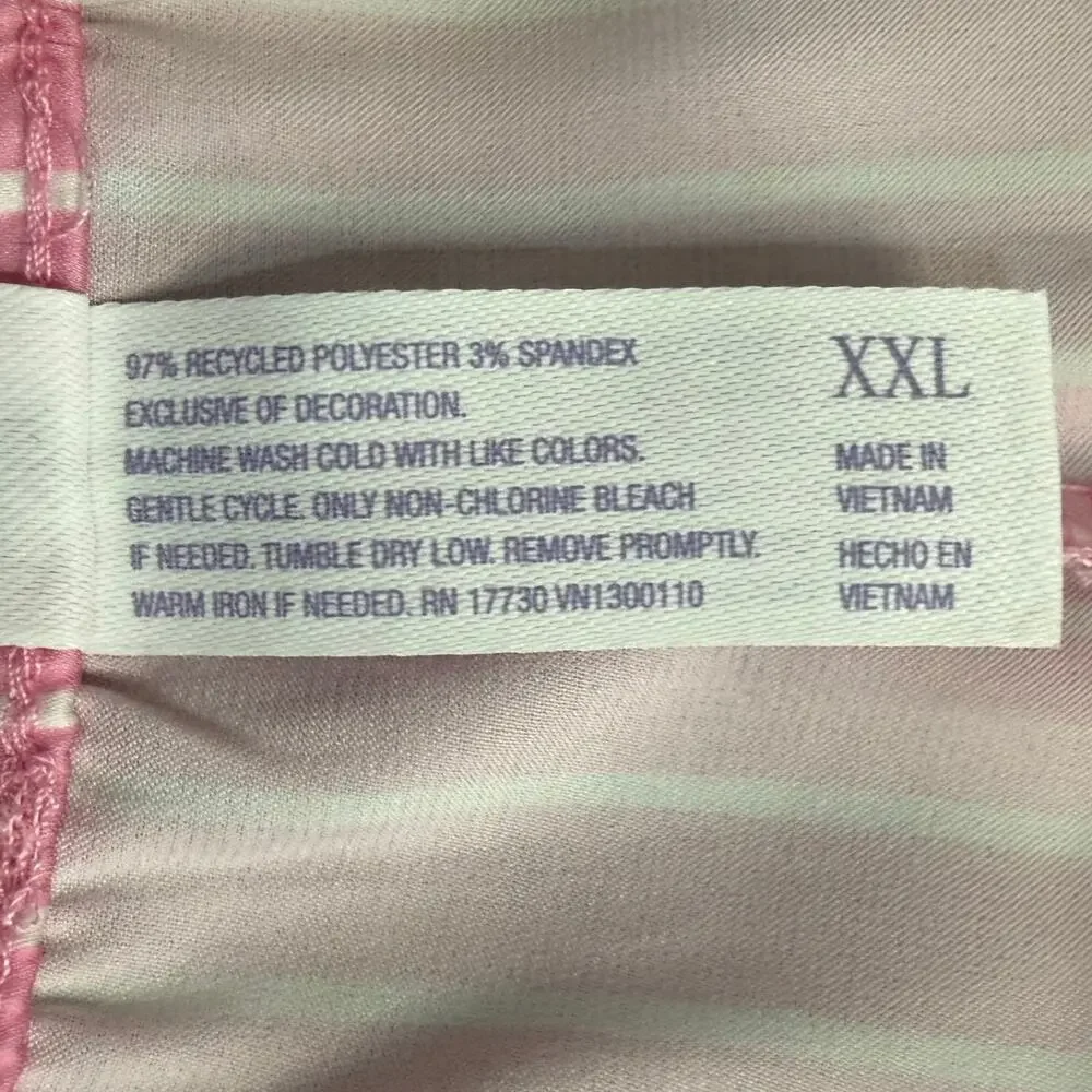 Stars Above Pink White Pinstripe Satin PJ Pajama Shorts Top Set size XXL NEW Tag - Picture 7 of 14